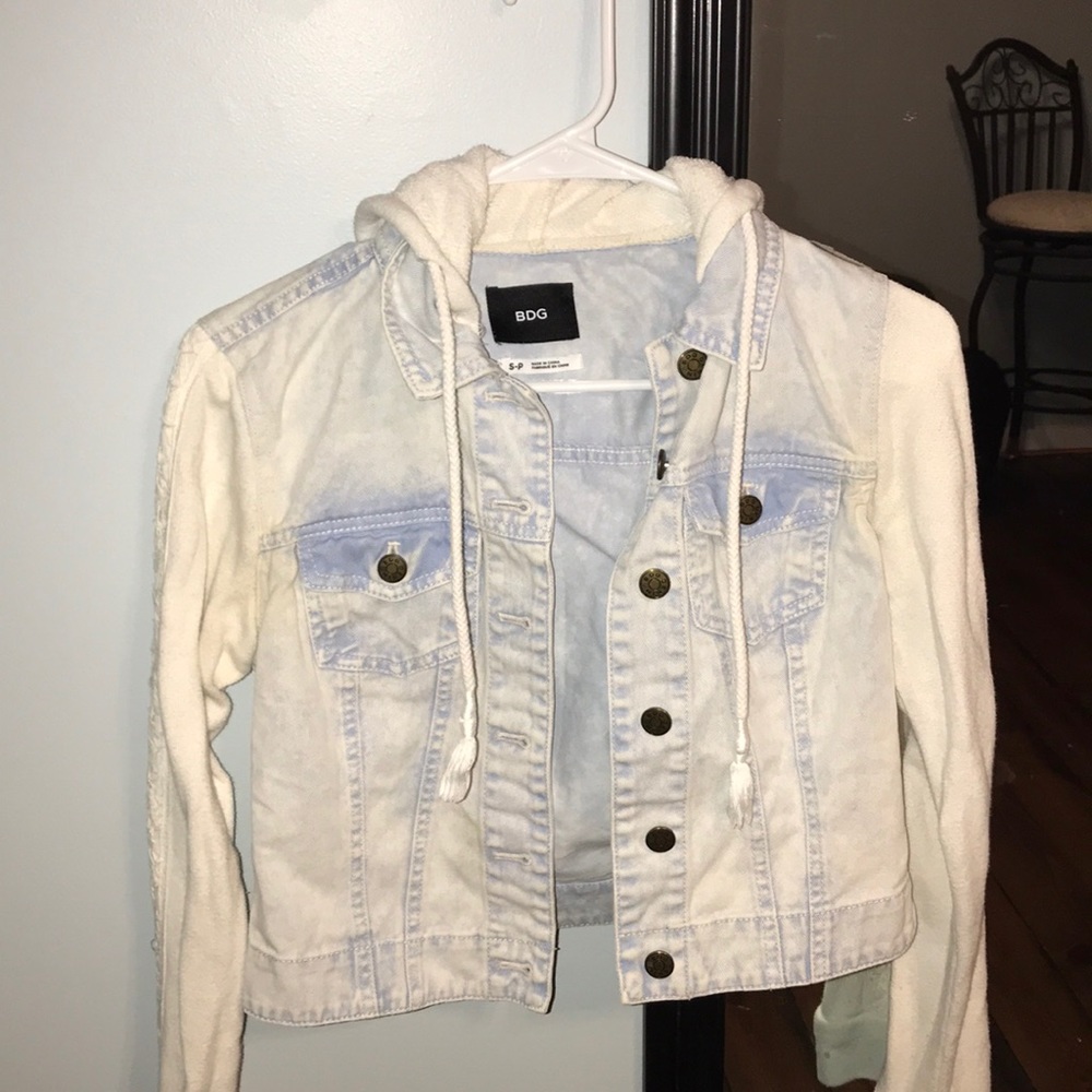 White and jean jacket